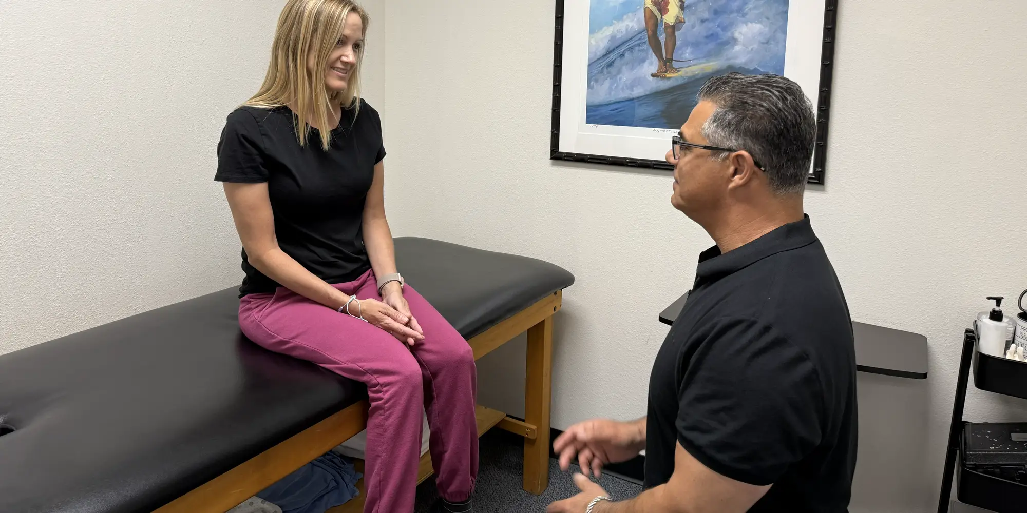 Non-Surgical Back & Neck Pain Evaluation Thousand Oaks CA Sevak Khodabakhshian, D.C. with Patient